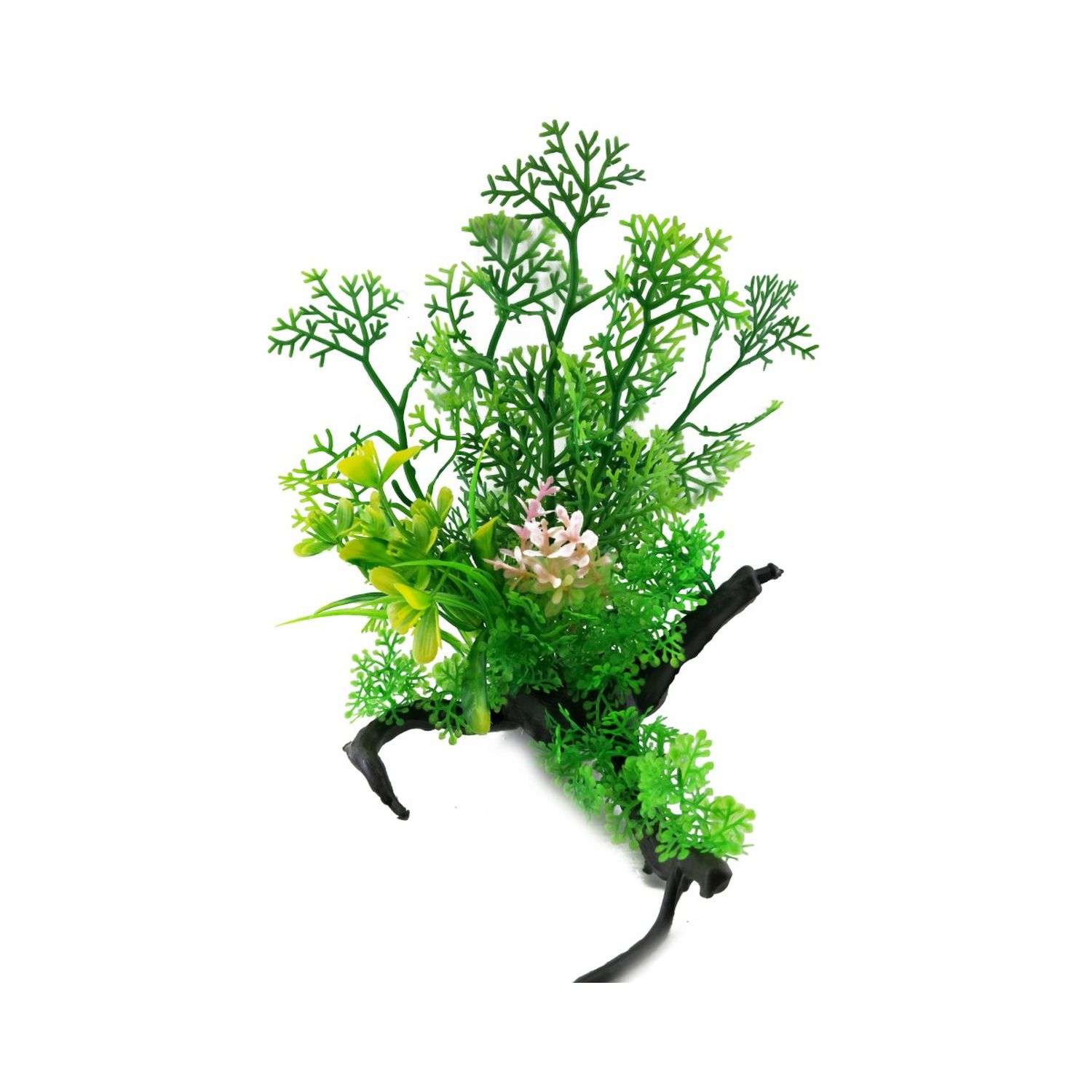 Аквариумное растение Rabizy искусственное с корягой 10х18 см - фото 2