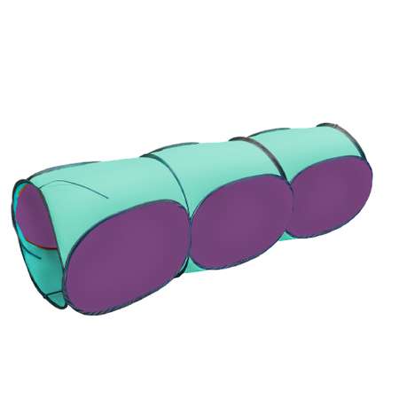 Тоннель для палатки Belon familia трёхсекционный цвет фиолетовый и бирюзовый