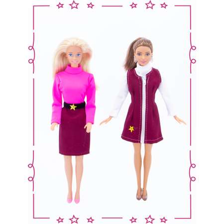 Набор одежды Модница для куклы 29 см 2017 бордовый