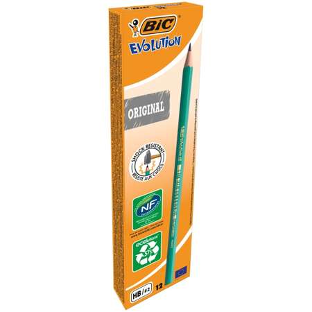 Карандаши простые BIC 650 чернографитовые 12 шт