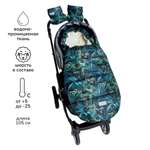 Конверт зимний AmaroBaby меховой Snowy Baby Тропики черный 105 см