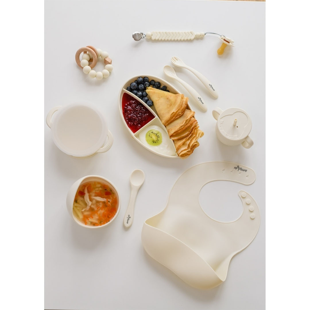 Набор для кормления Miyoumi силиконовый 5 предметов-Ivory - фото 21