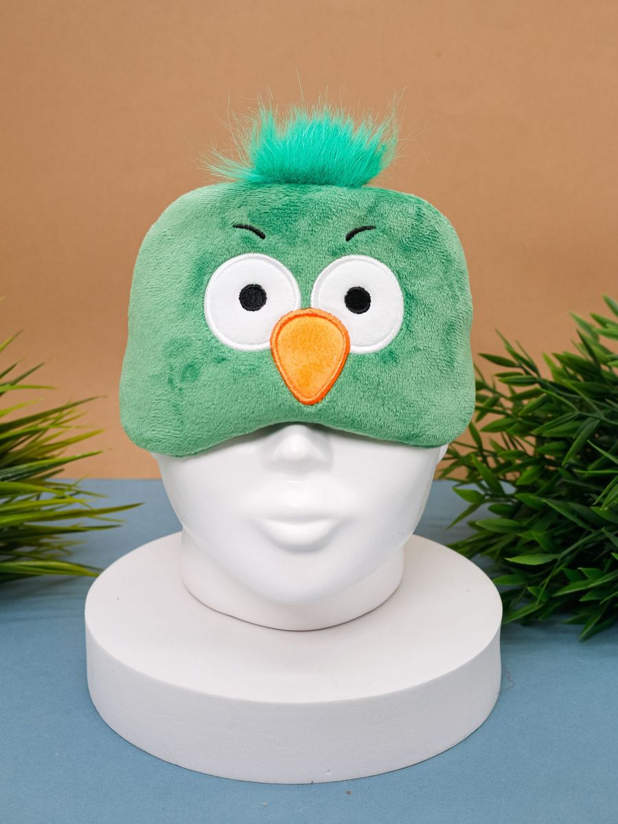 Маска для сна iLikeGift Bird green с гелевым вкладышем - фото 7