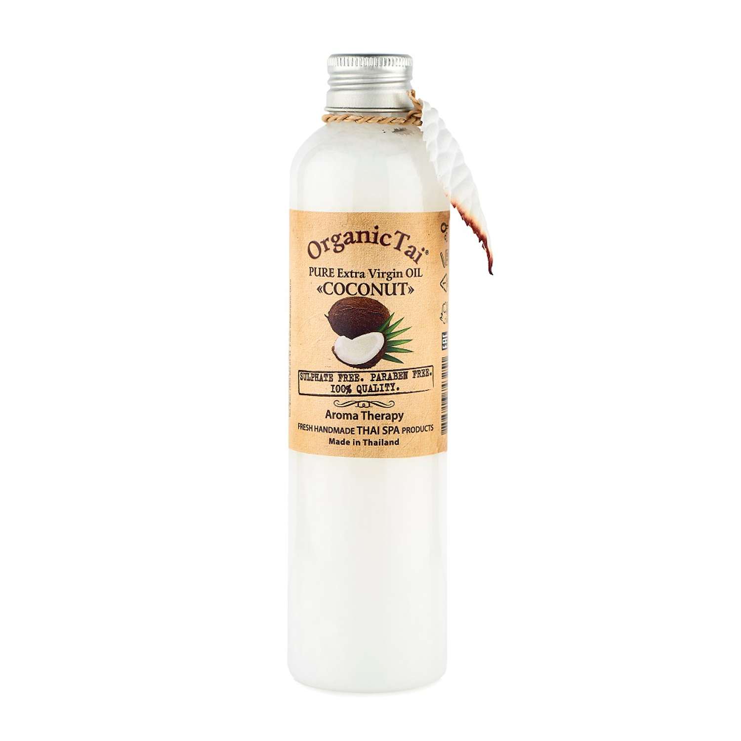 Массажное масло OrganicTai кокосовое чистое базовое холодного отжима 260 мл - фото 1