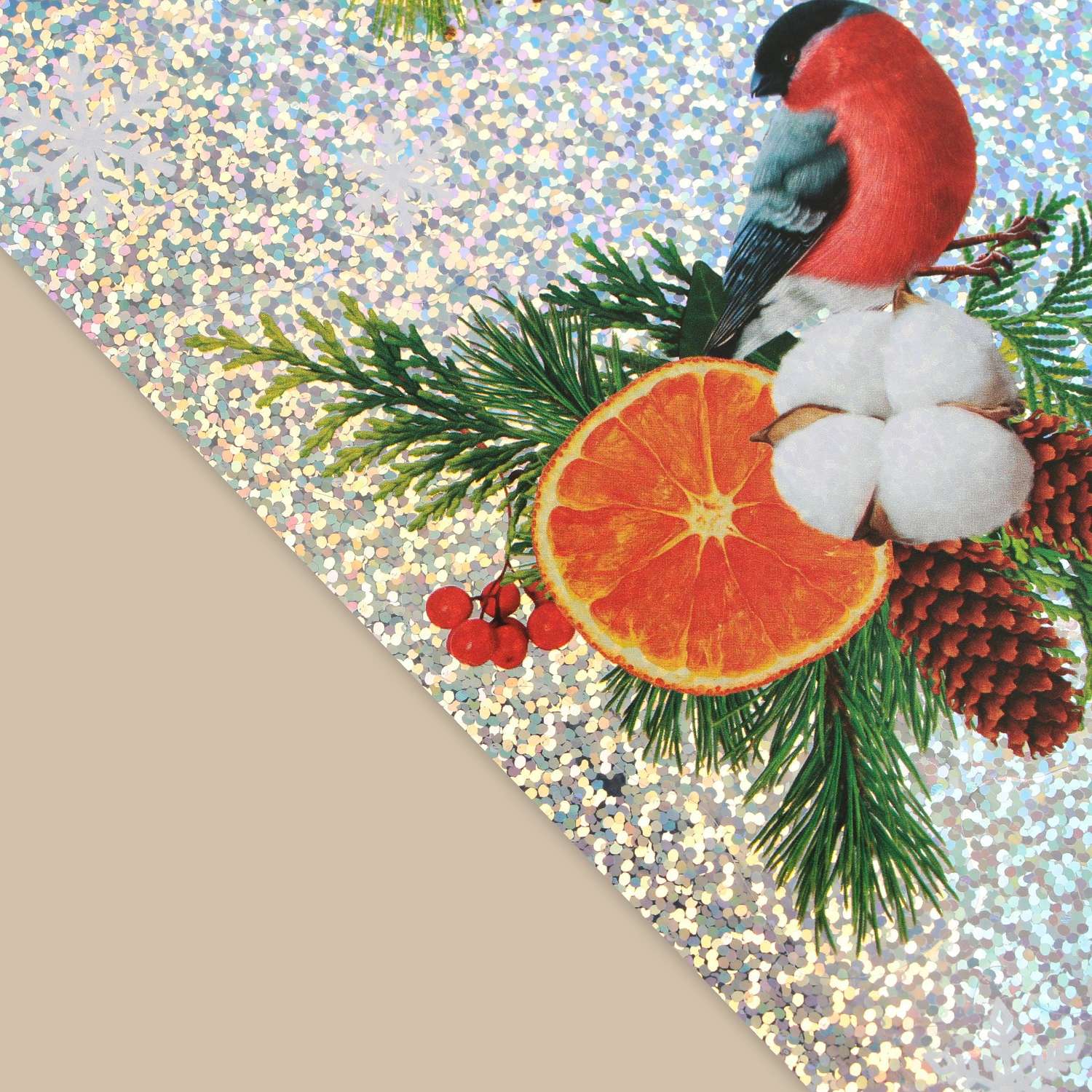 Интерьерные наклейки Арт Узор «Снегири» голография 21×29.7 см - фото 2
