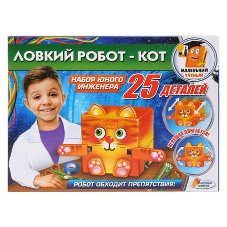 Набор для опытов Играем Вместе Ловкий робот - кот на батарейках 261116
