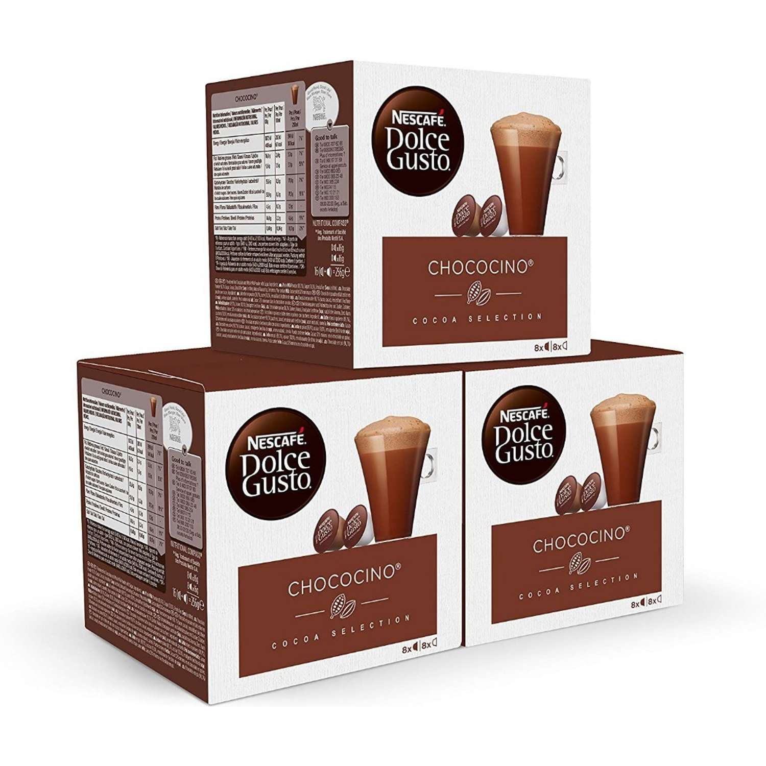 Кофе в капсулах Nescafe Dolce Gusto Chococino 48 капсул 3 упаковки - фото 1