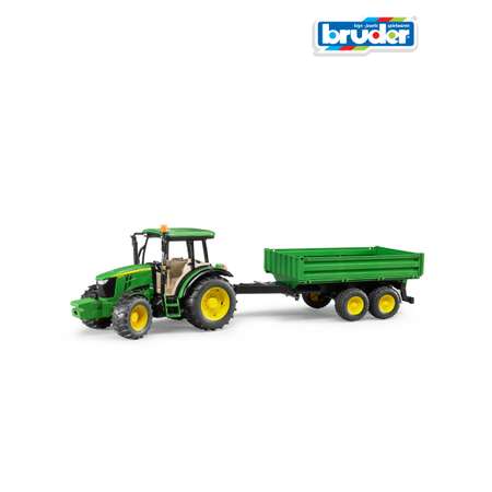 Игрушка BRUDER Трактор John Deere 5115M с прицепом