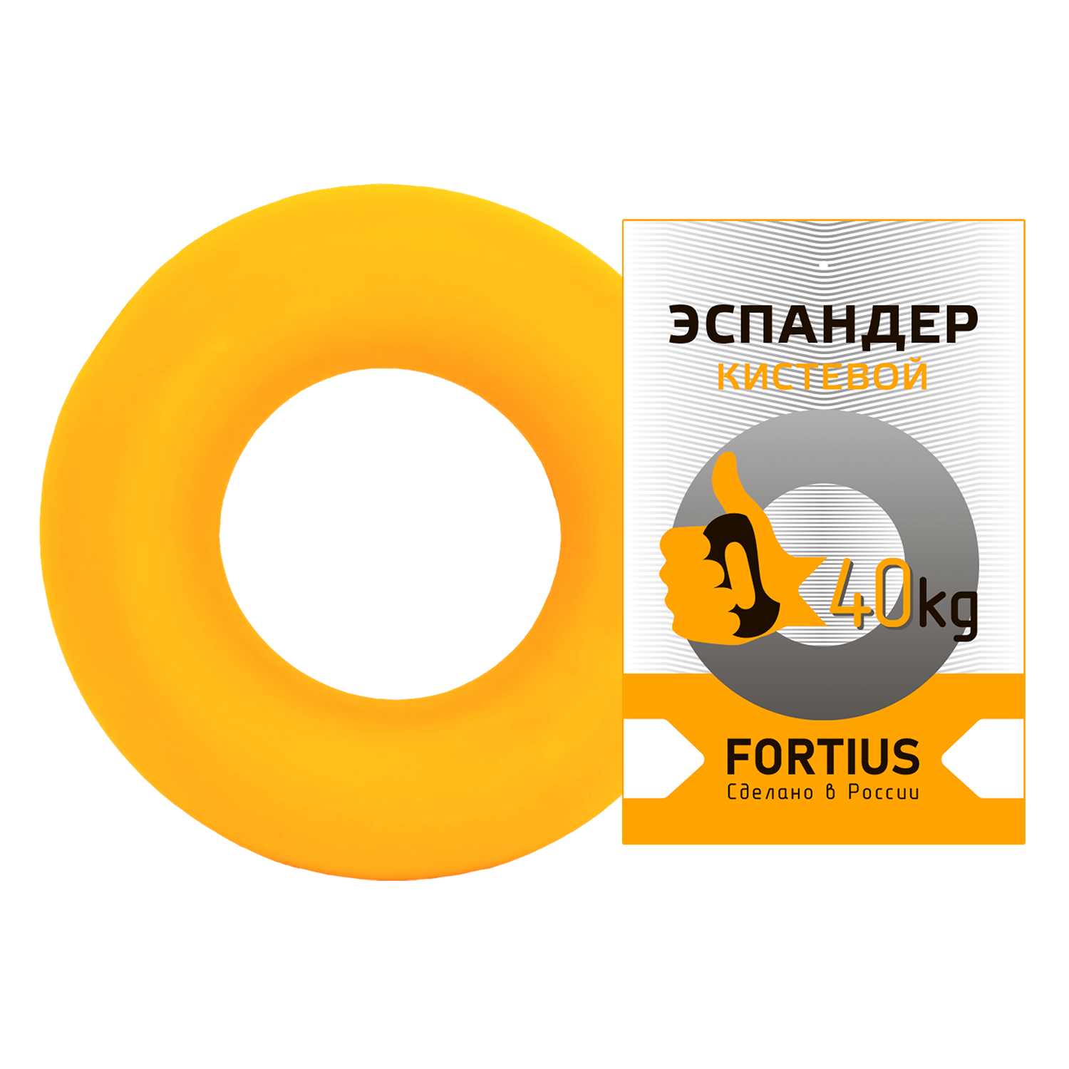 Эспандер FORTIUS кистевой 40 кг желтый - фото 3