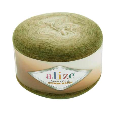 Пряжа Alize для шарфов пледов Angora Gold Ombre Batik 150гр 825м 4 мотка 7355 секционный