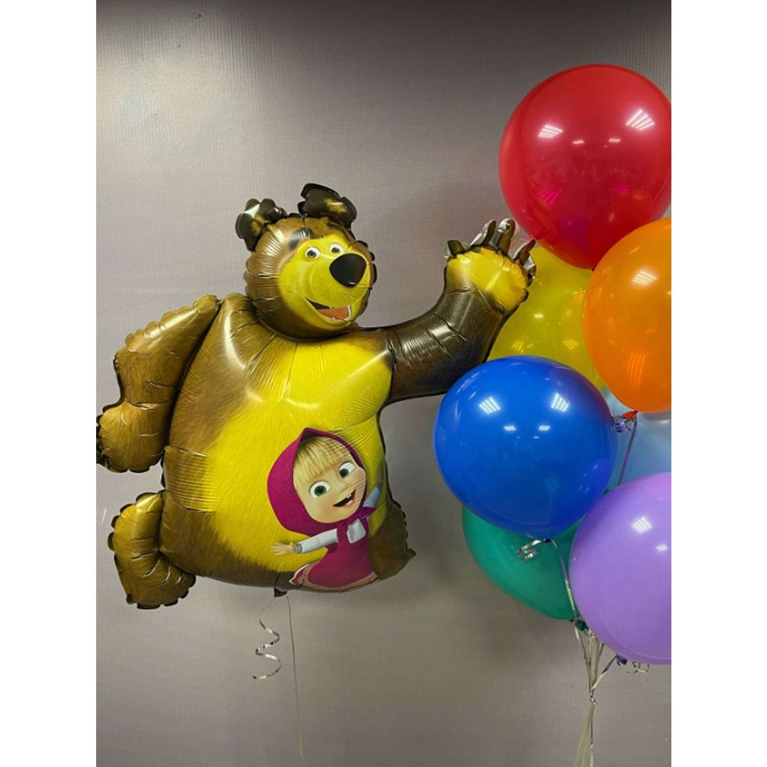 Воздушный шар GRABO фигура Маша и Медведь 89 см - фото 3