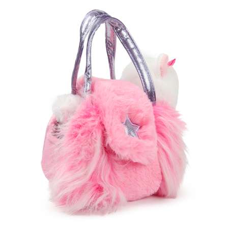 Игрушка мягкая Aurora Кошка  в сумке розовая 210517C