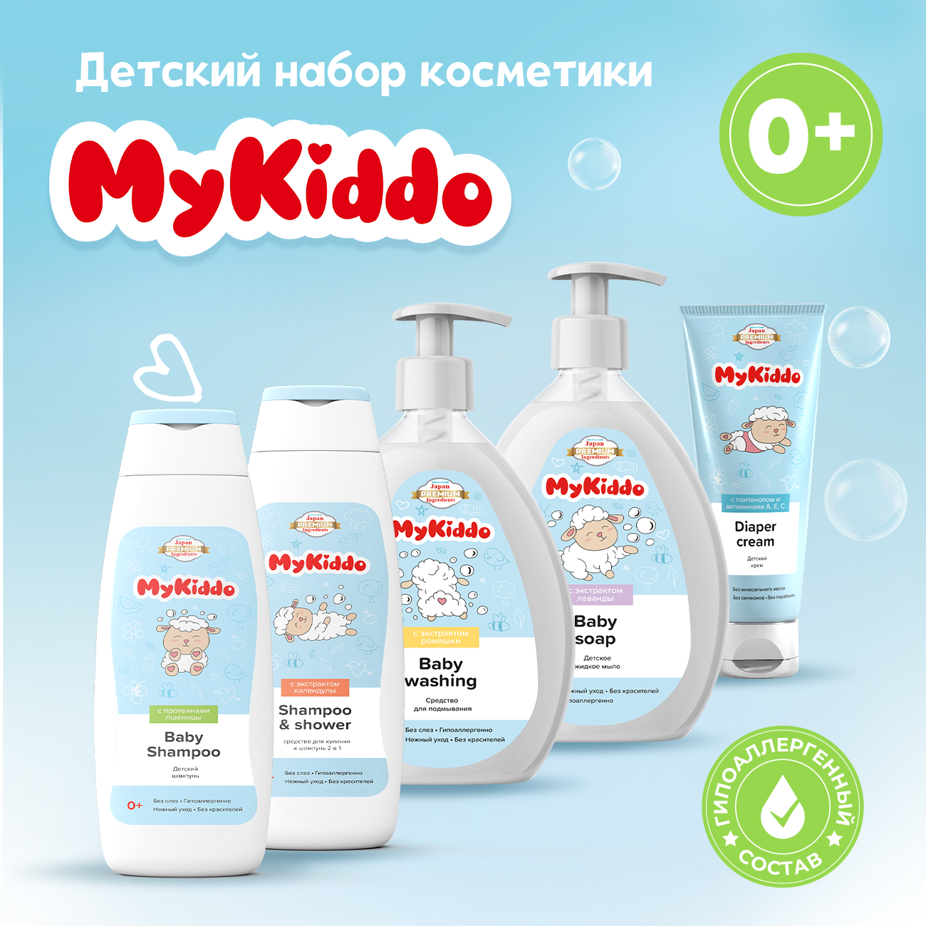 Детский набор MyKiddo средства для купания 5 шт - фото 1