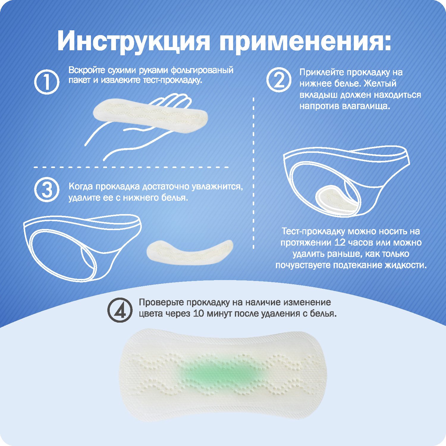 Тест на подтекание инструкция. Тест-прокладка для определения подтекания. Прокладка на определение околоплодных вод. Подтекание околоплодных вод на прокладке. Прокладка для определения подтекания околоплодных вод Frau.
