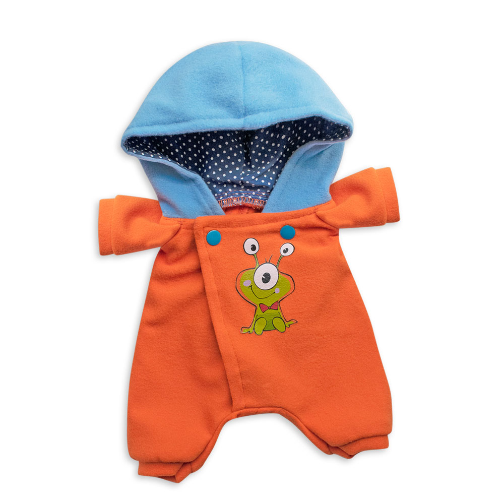 Одежда для кукол BUDI BASA Комбинезон оранжевый с принтом Монстрик для Басик Baby 20 см OBB-075 OBB-075 - фото 1