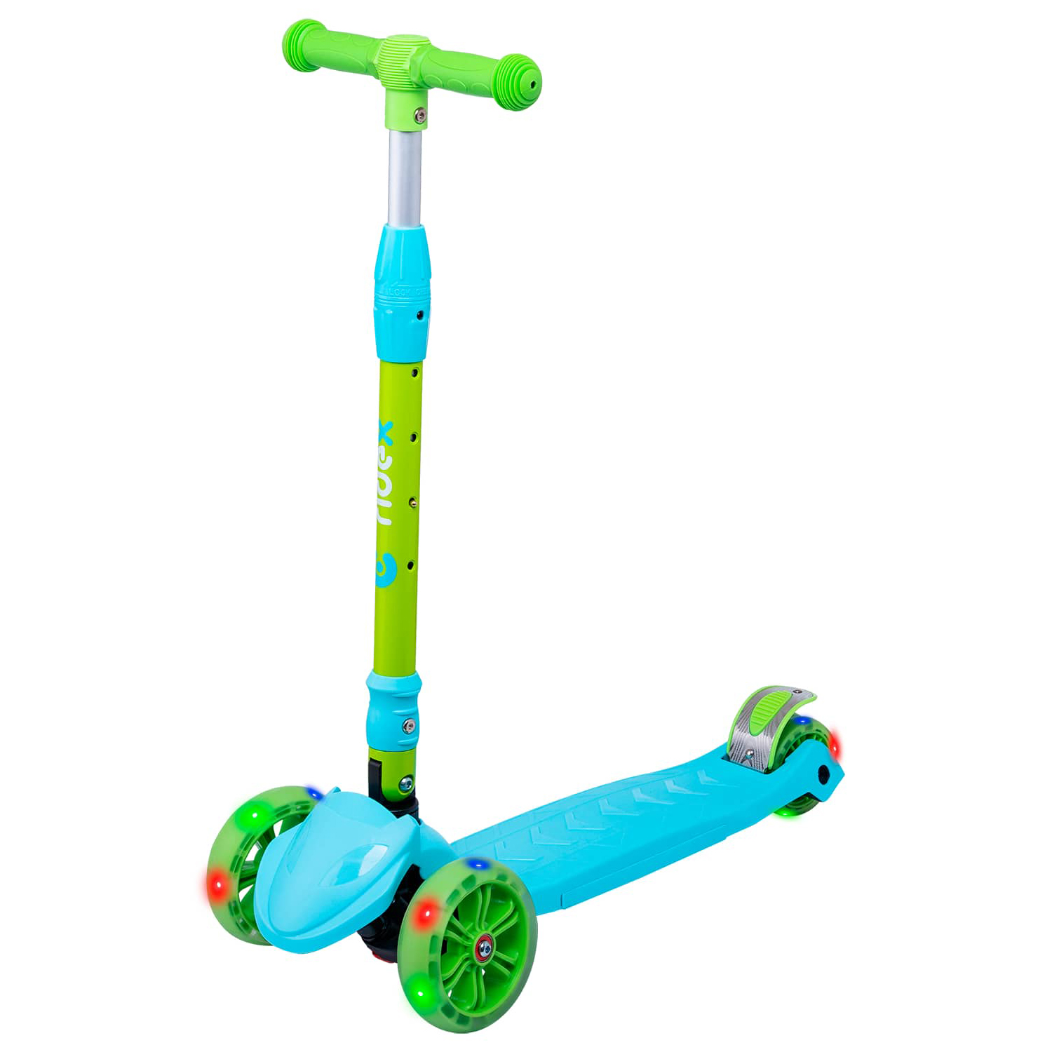 Самокат RIDEX трехколесный 3 wheels scooter Bunny 135/90 light blue/green - фото 1