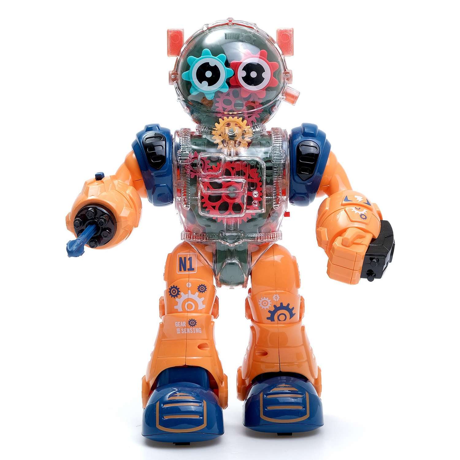 Робот IQ BOT «Шестерёнка» свет звук оранжевый - фото 3