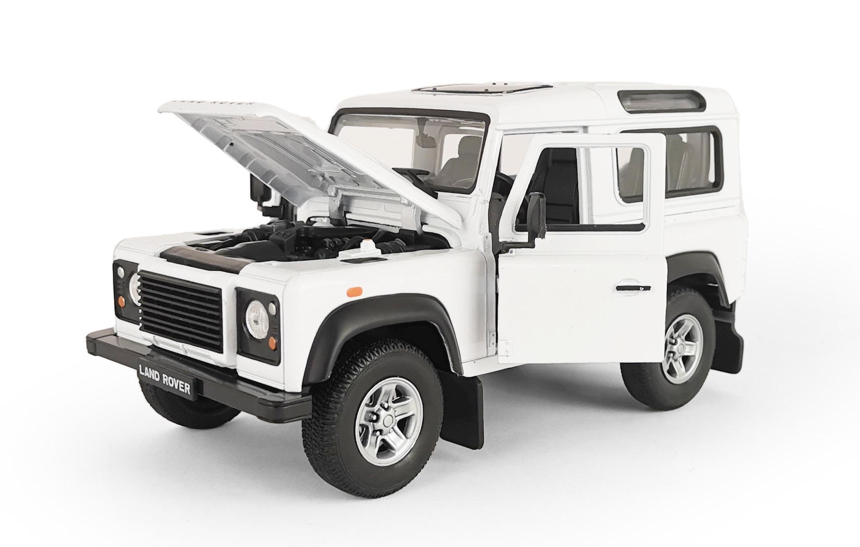 Внедорожник Welly Land Rover 1:24 без механизмов белый 22498W - фото 3