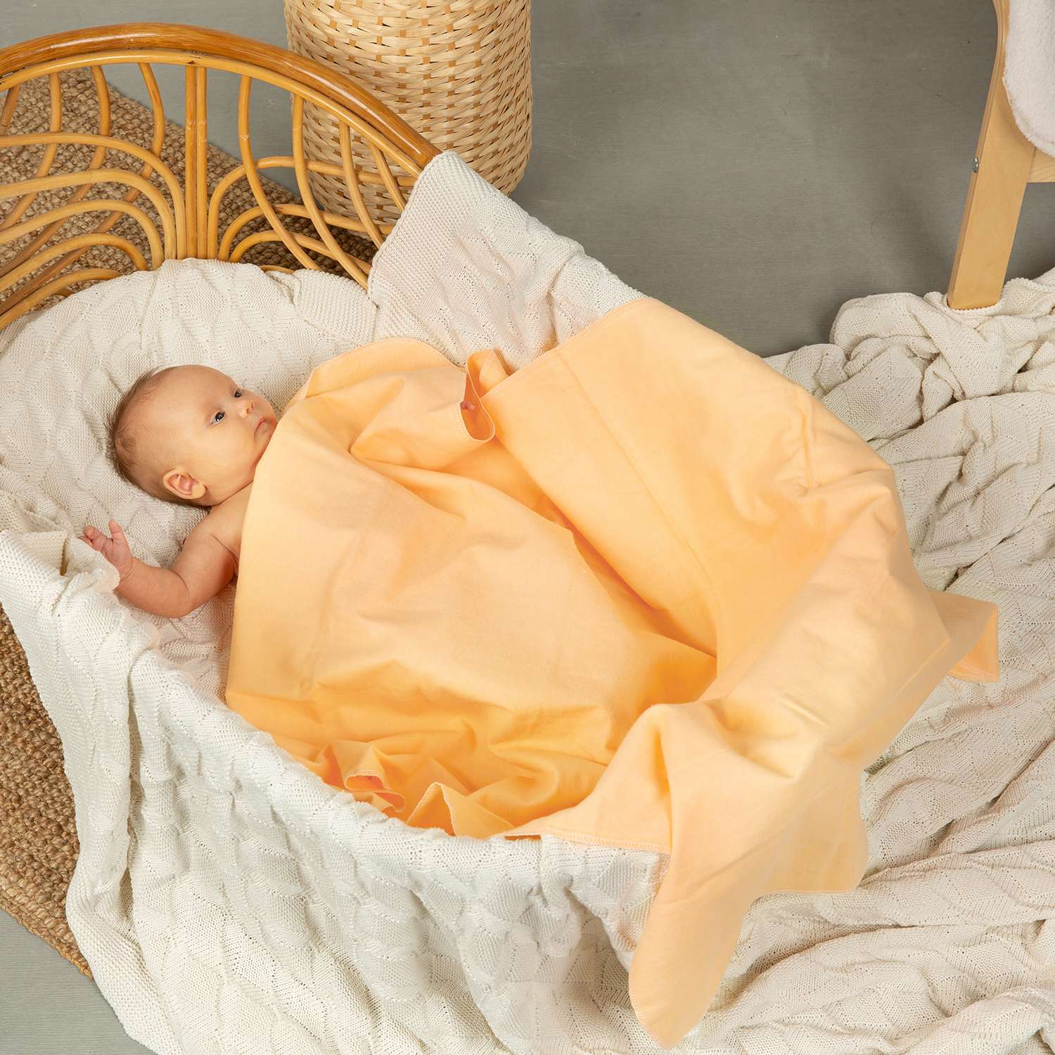 Пеленка фланелевая Чудо-чадо для новорожденных Гамма персиковый 75х120см 3 шт - фото 4