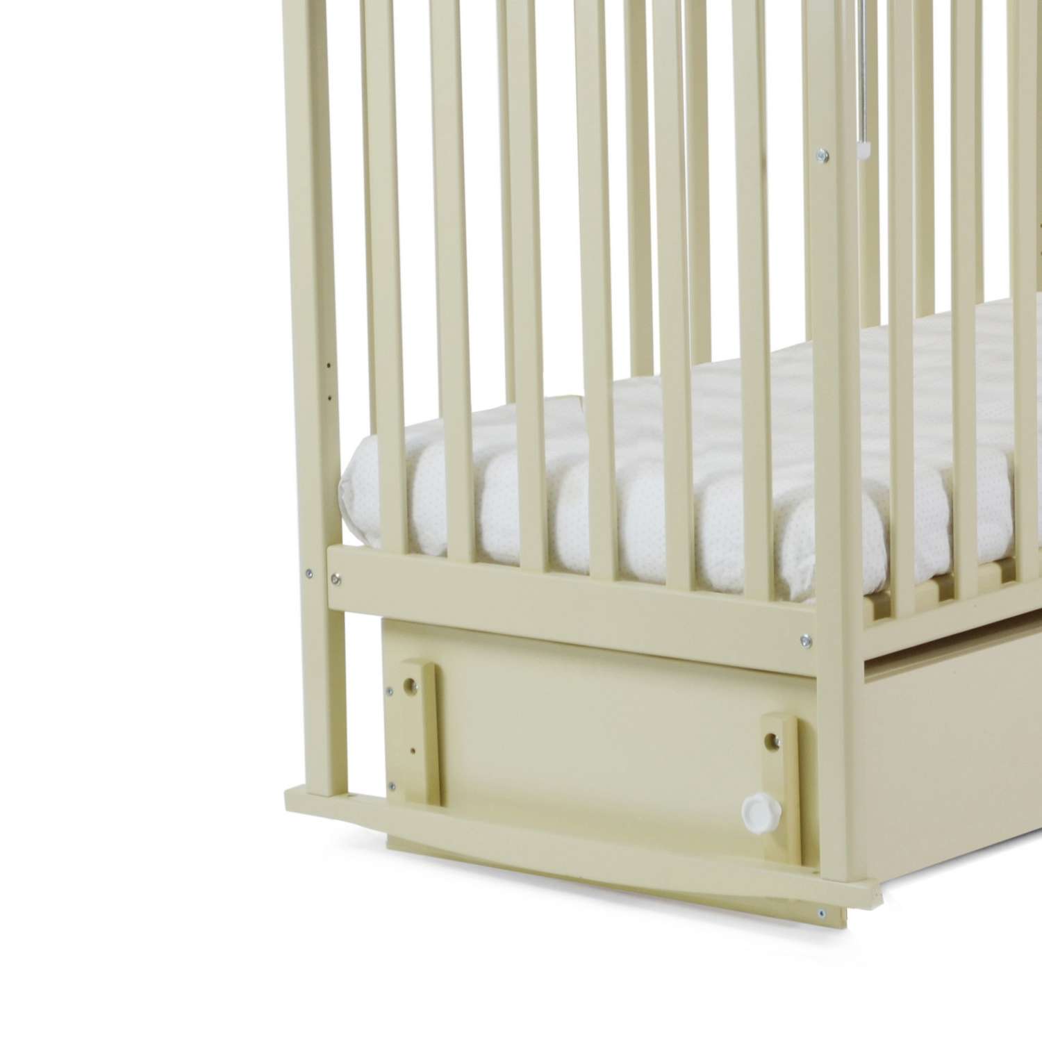 Детская кроватка СКВ Березка прямоугольная, поперечный маятник (бежевый) - фото 2