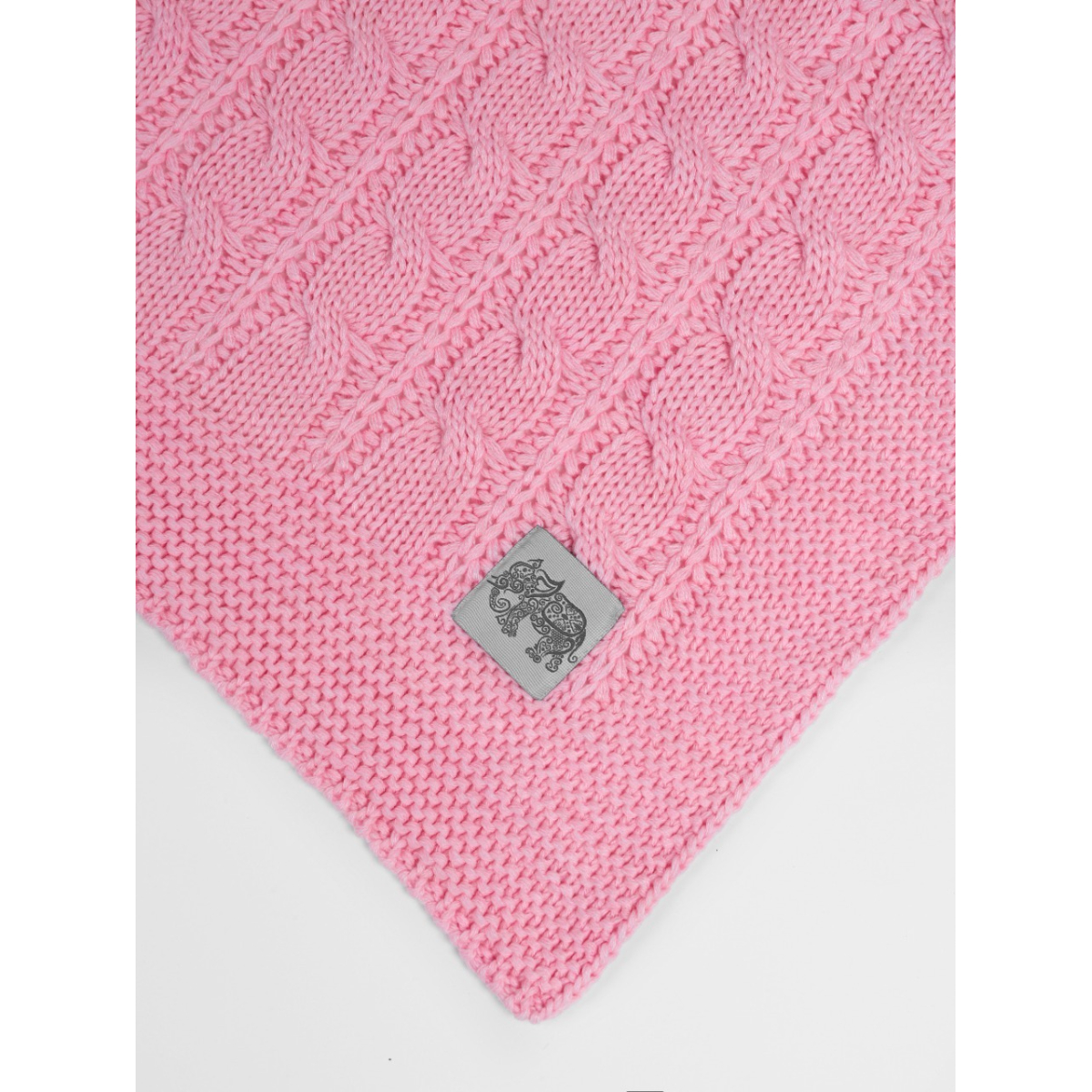 Плед-покрывало детский вязаный WARM WHIFF D-40 розовый на выписку в кроватку 90x110 - фото 4