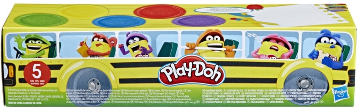 Набор для лепки Hasbro Play-Doh Скоро в школу 5 банок - фото 2