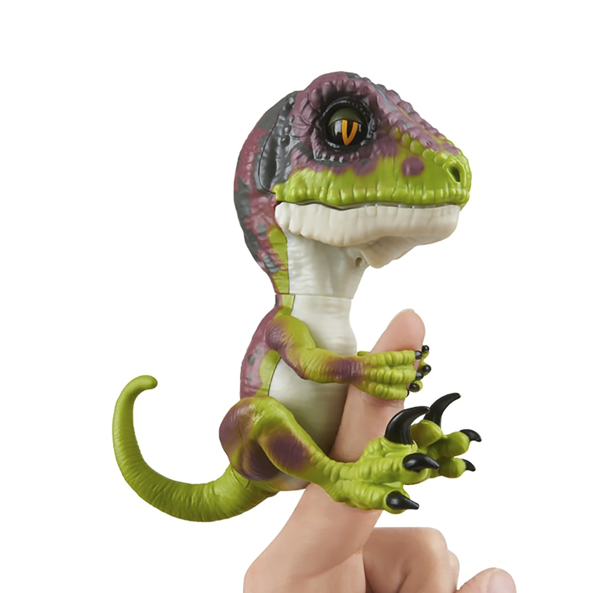 Интерактивная игрушка Fingerlings динозавр Стелс зеленый с фиолетовым 12 см - фото 5