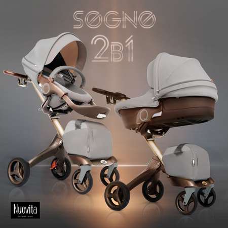 Коляска 2в1 Nuovita Sogno Золотая