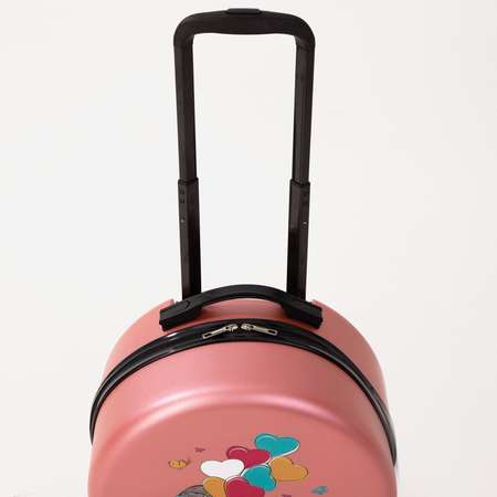 Чемодан детский Sima-Land на молнии 4 колеса цвет розовый