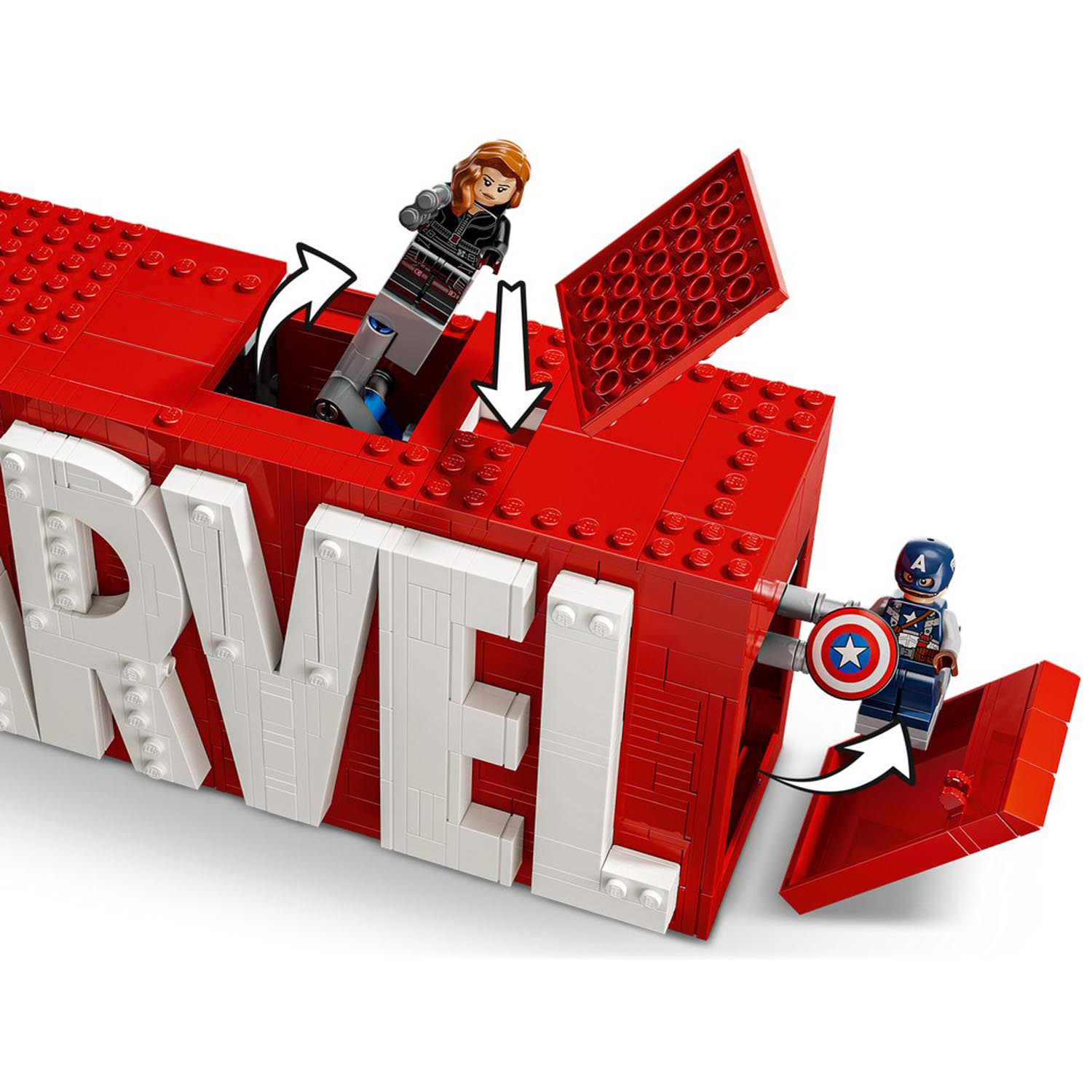 Конструктор детский LEGO Marvel Логотип MARVEL и Минифигурки - фото 9