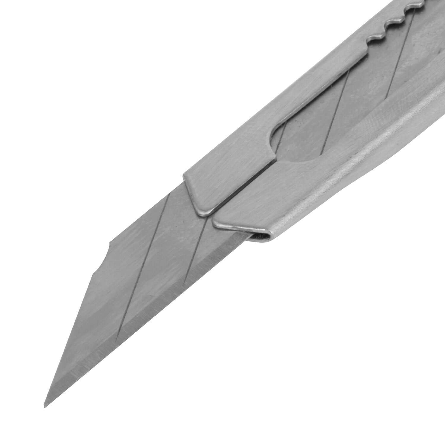 Нож канцелярский Brauberg строительный для резки бумаги металлический 9 мм с автофиксатором - фото 13