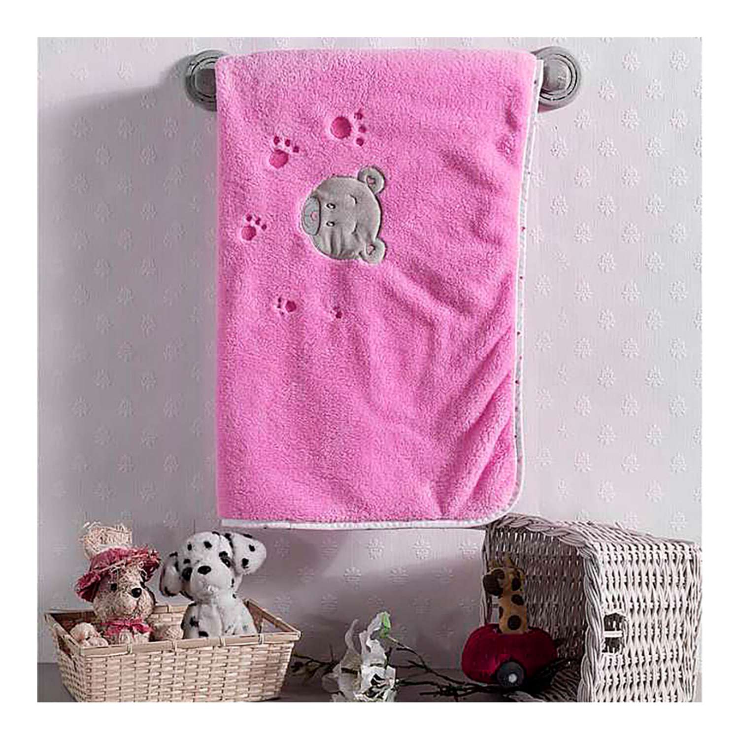 Плед велсофт Kidboo Cute Bear 80*120 см Розовый - фото 2