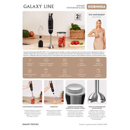 Блендеры погружные Galaxy LINE GL2166