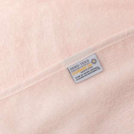 Полотенце с капюшоном LUKNO Детское розовое 100х100 см