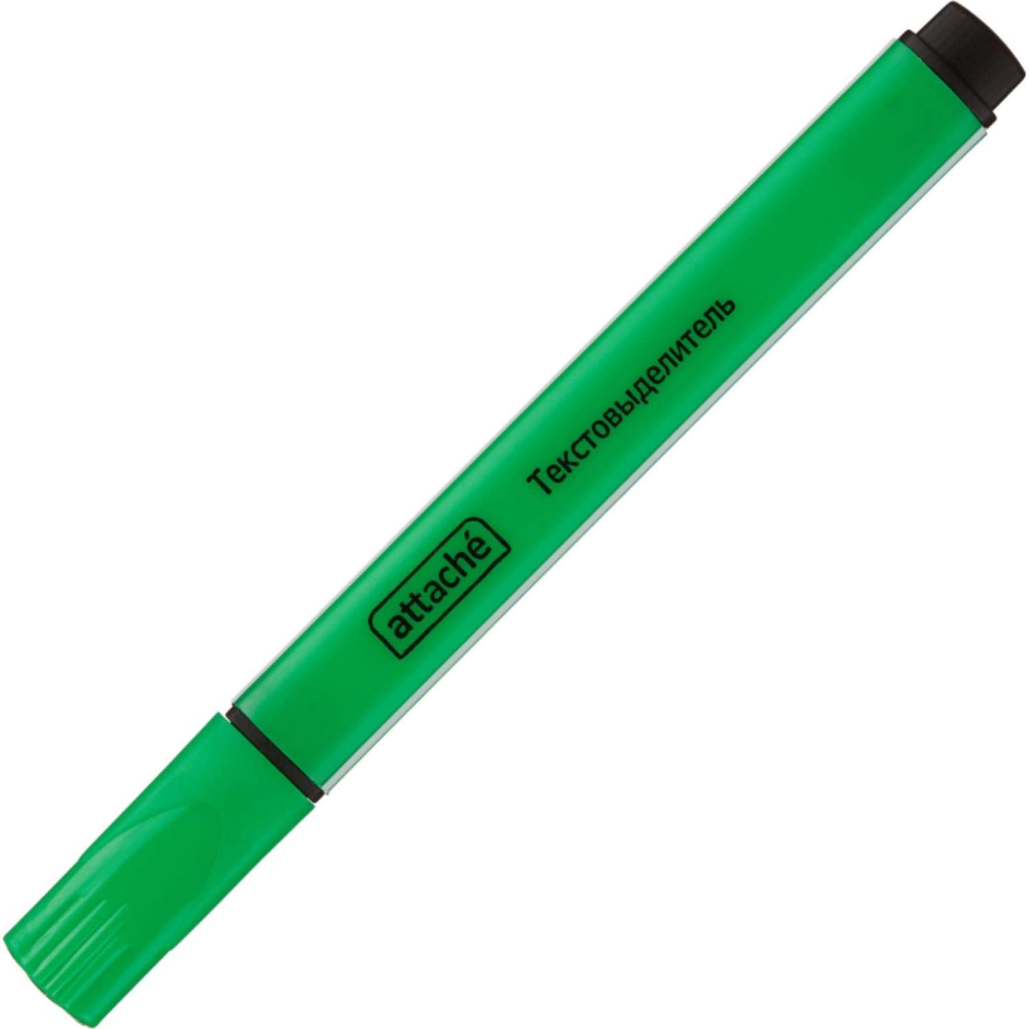 Маркер текстовыделитель Attache зеленый 1-4 мм треугольный 20 шт - фото 2