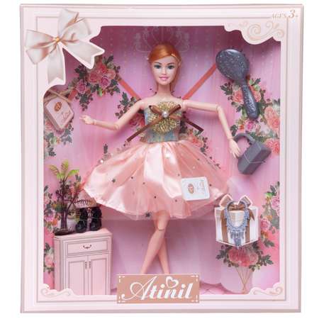 Кукла Junfa Atinil Мой розовый мир в платье со звездочками на юбке 28см блондинка