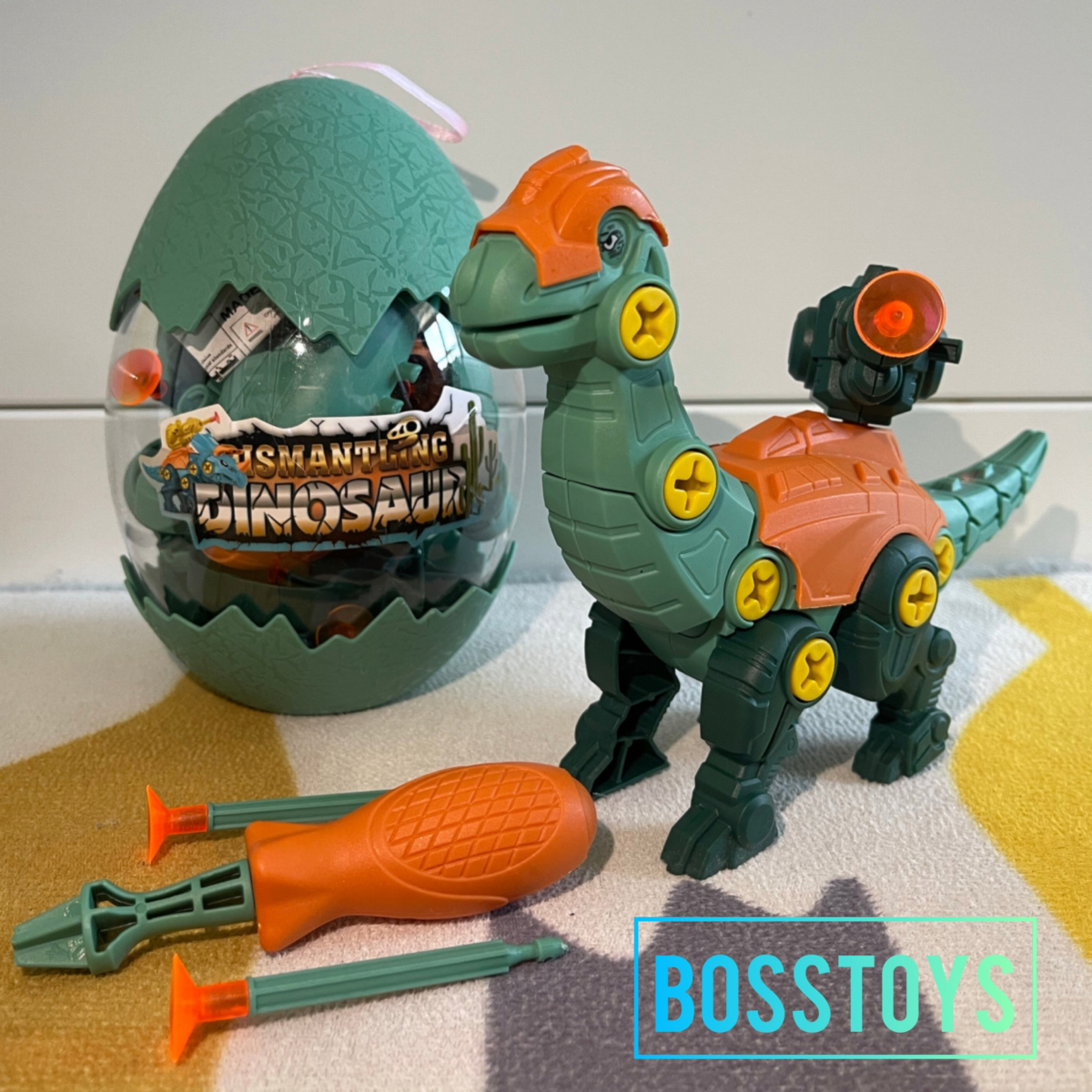 Конструктор с отверткой BOSSTOYS сборный Битва динозавров - фото 3