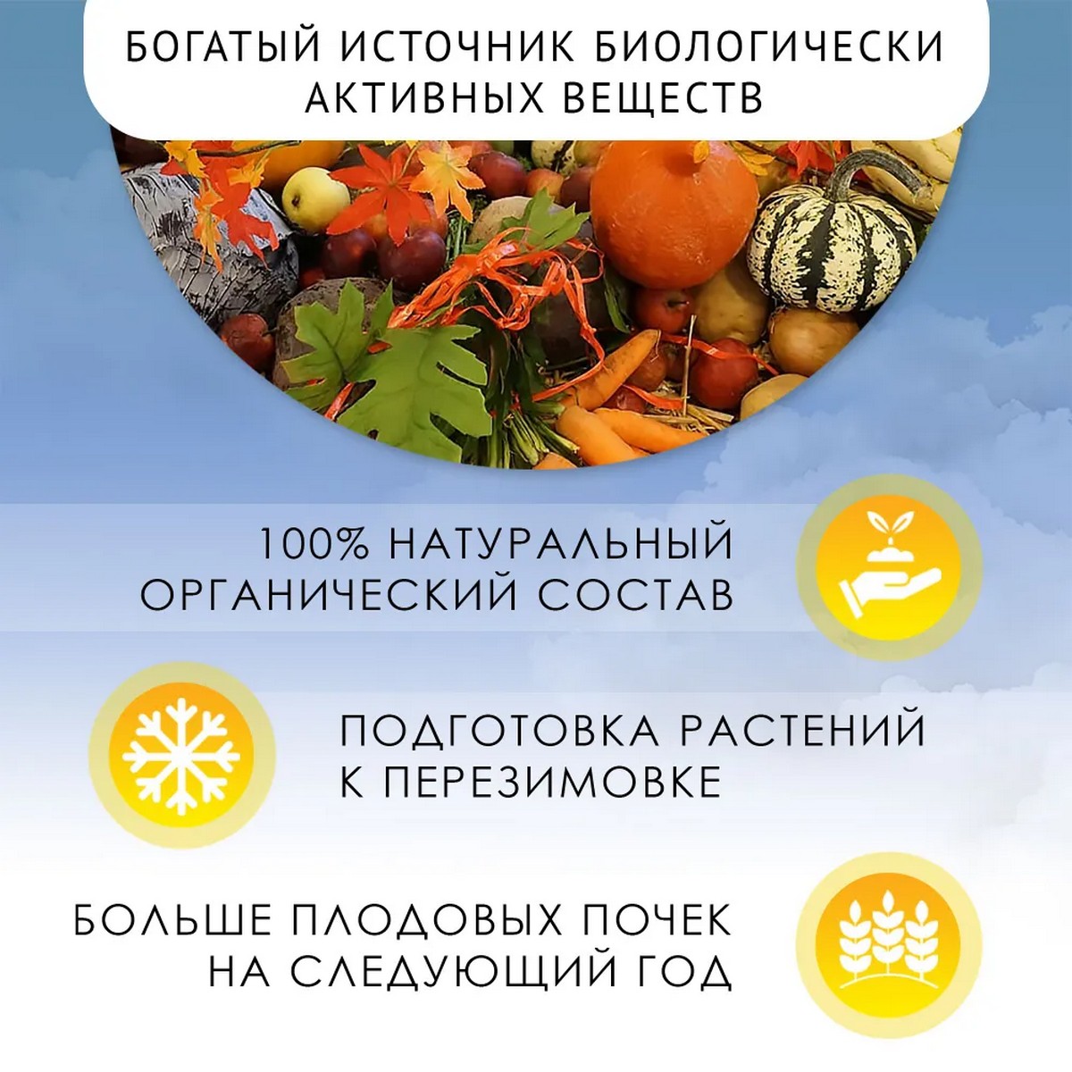 Удобрение органическое OrganicMix осеннее 200г - фото 3