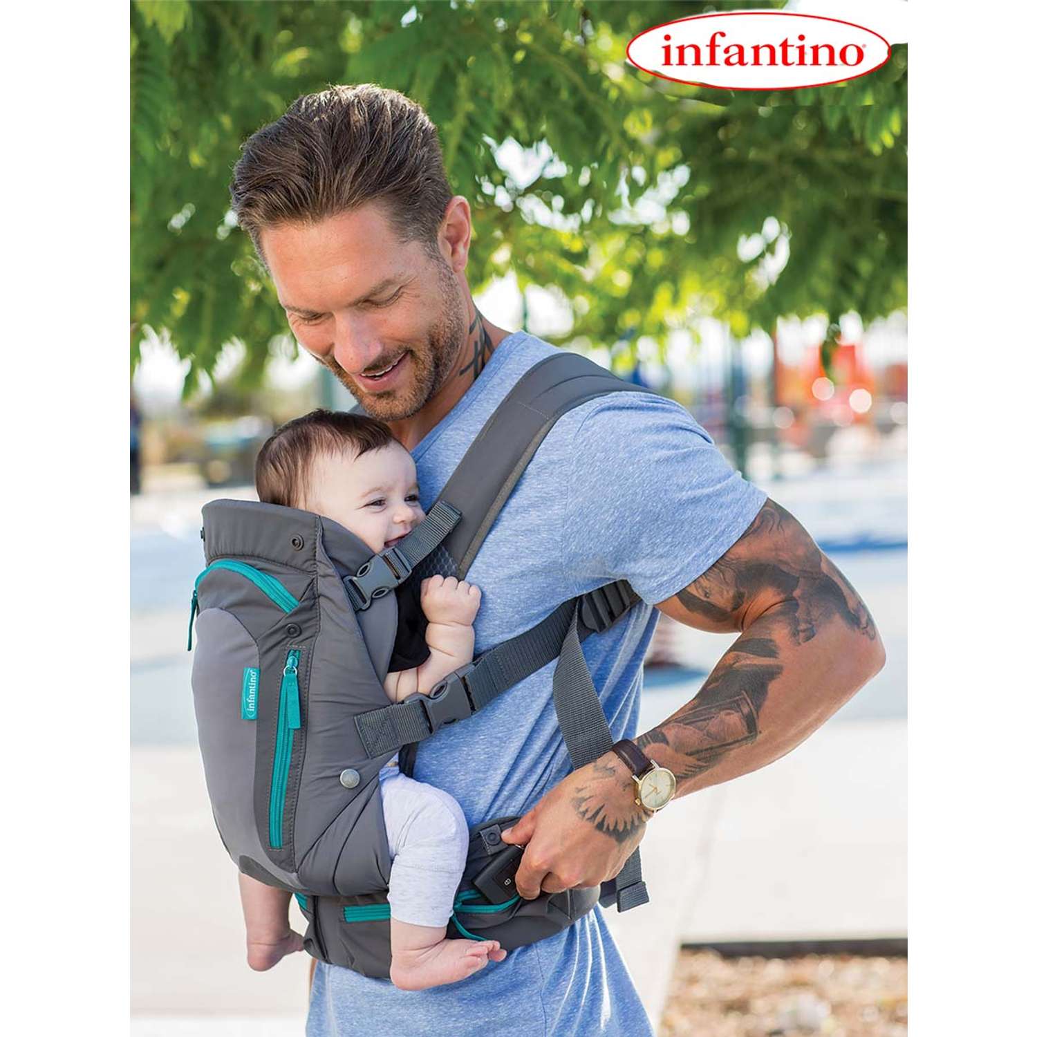Рюкзак-кенгуру Infantino для малыша с карманами - фото 10