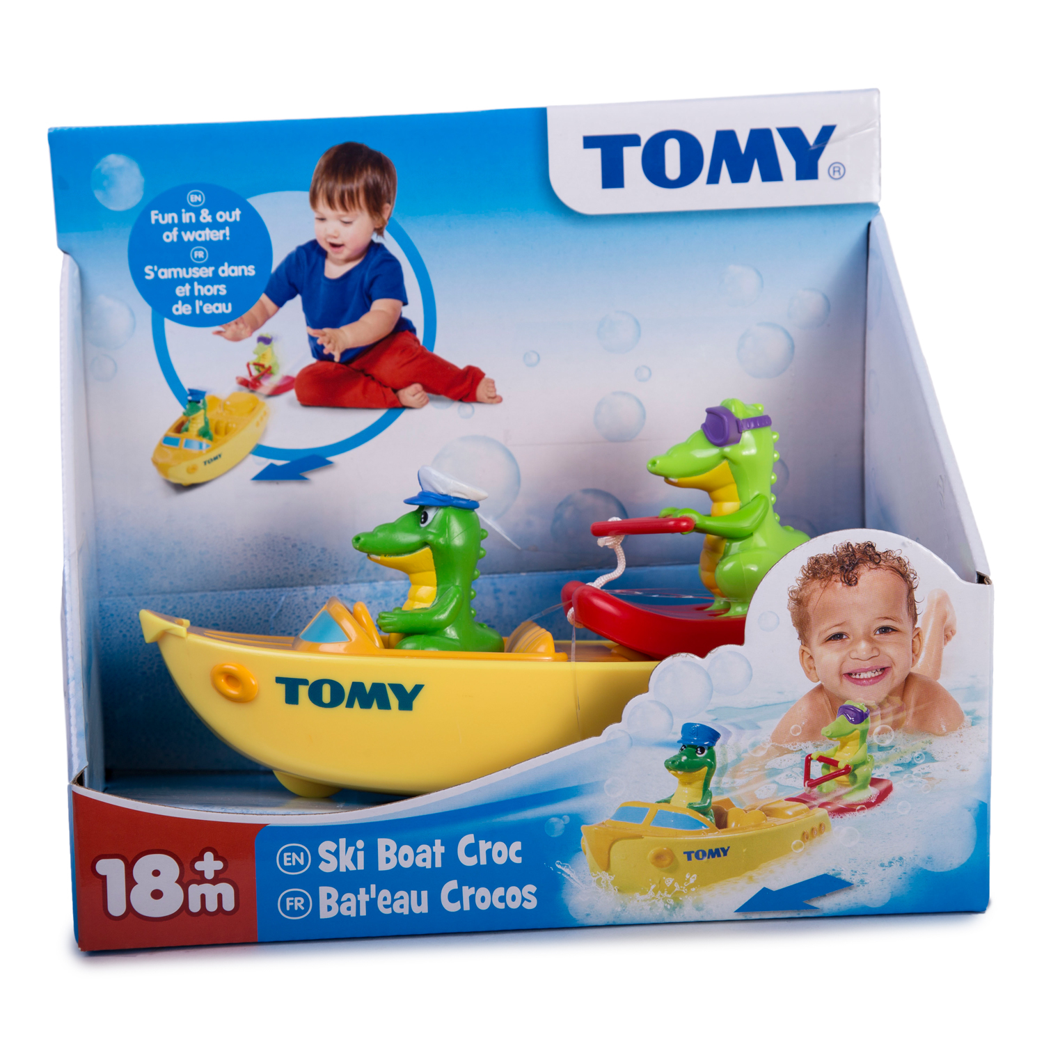 Игрушка для ванной Tomy Крокодил на водных лыжах - фото 3