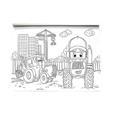Макси-раскраска Проф-Пресс «Супер тракторы»