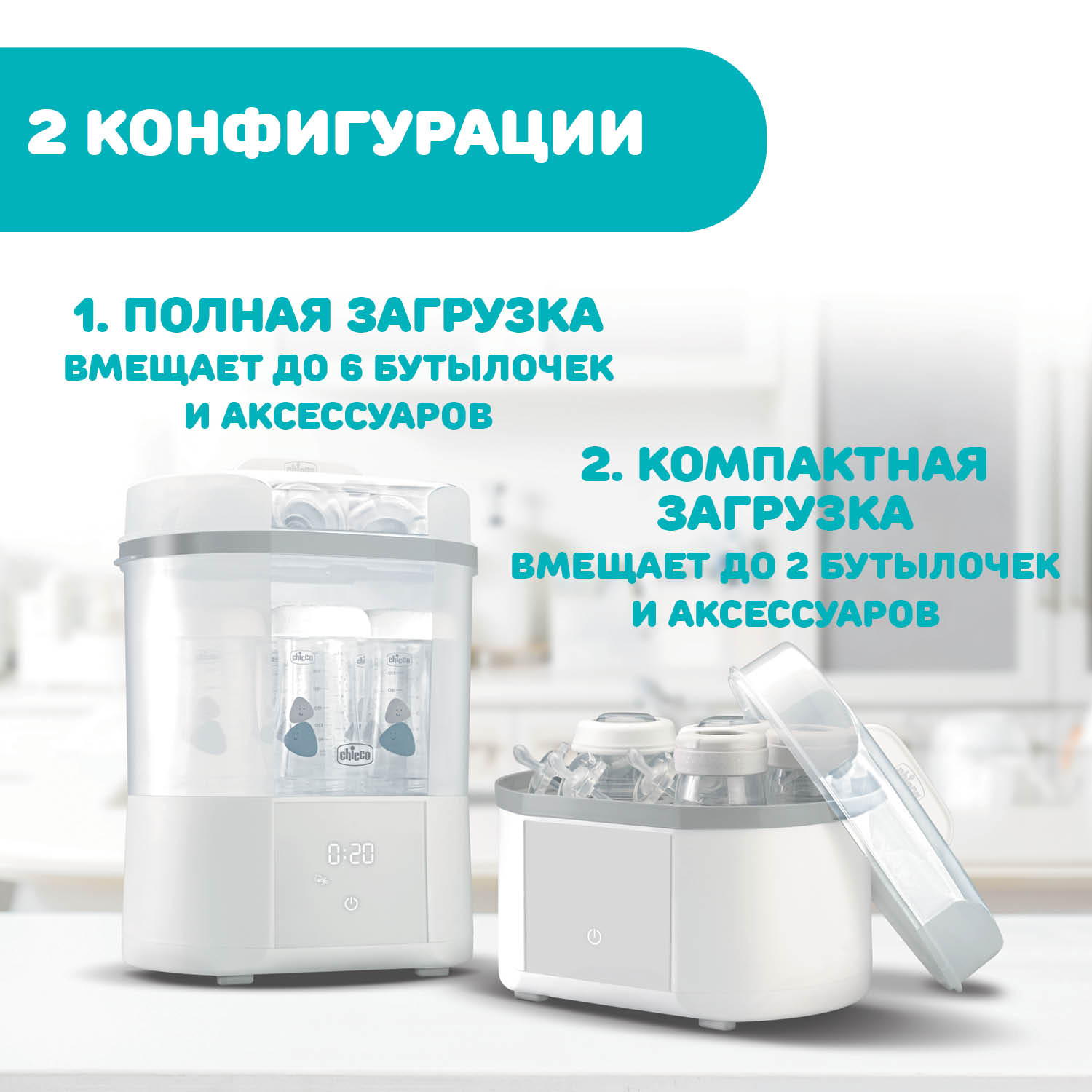 Стерилизатор для бутылочек Chicco Steriliser с функцией сушки купить по  цене 11899 ₽ в интернет-магазине Детский мир