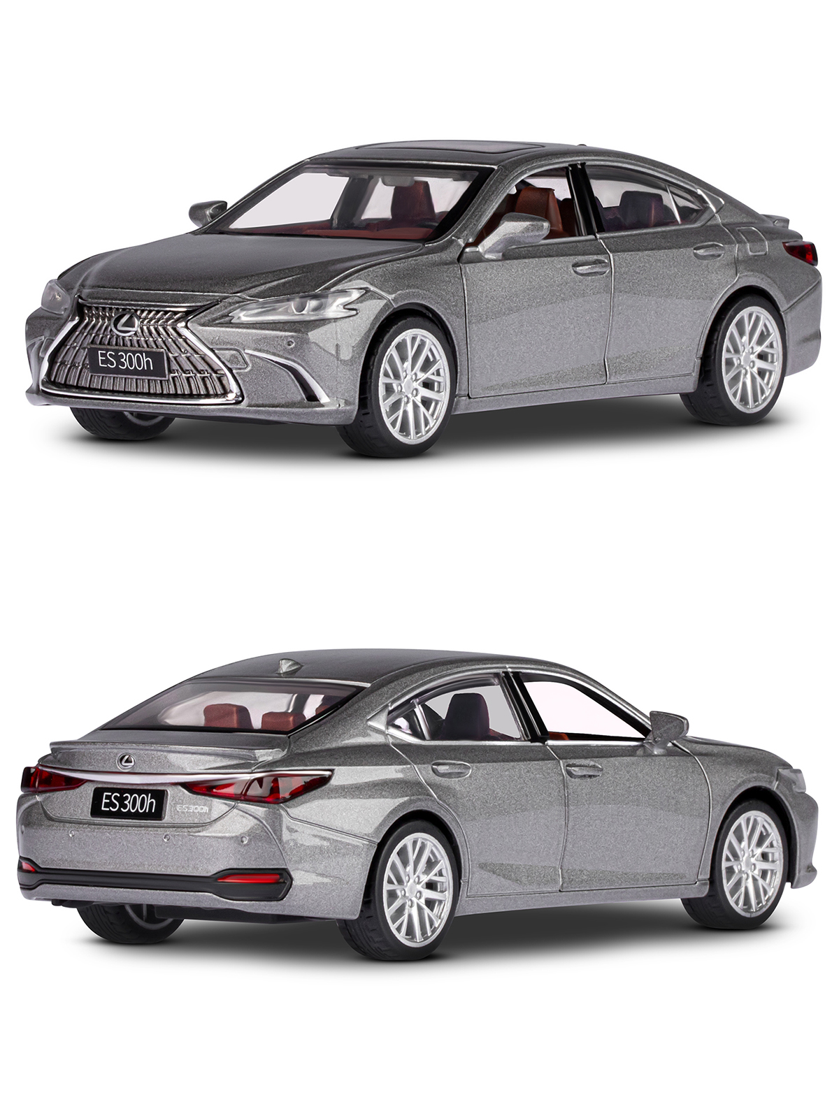 Автомобиль АВТОпанорама Lexus ES300h 1:35 серый JB1251596 - фото 6