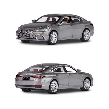 Машинка металлическая АВТОпанорама Lexus ES300h серый перламутр открываются двери свет звук инерция
