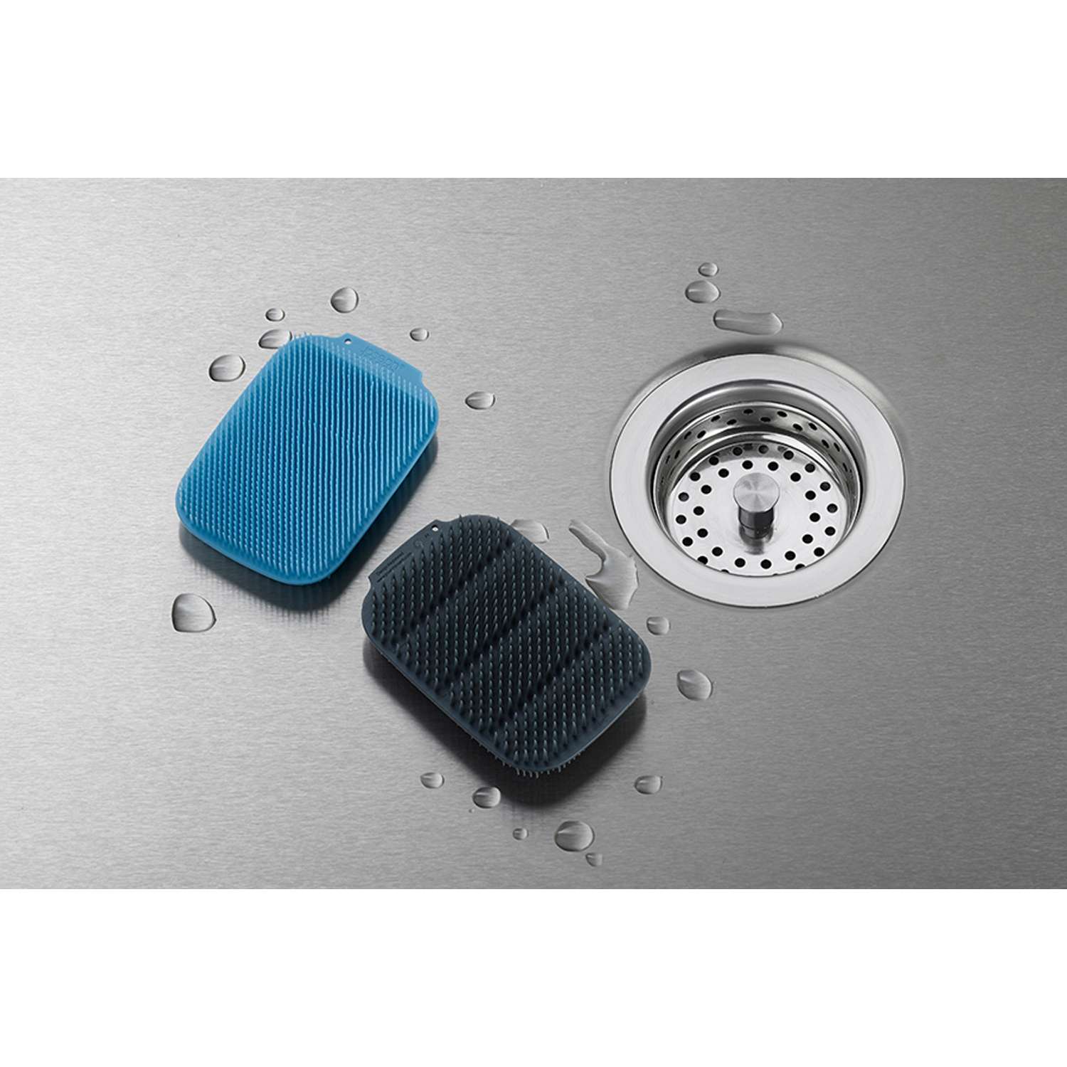 Набор щеток для мытья посуды Joseph Joseph CleanTech синий/серый - фото 4