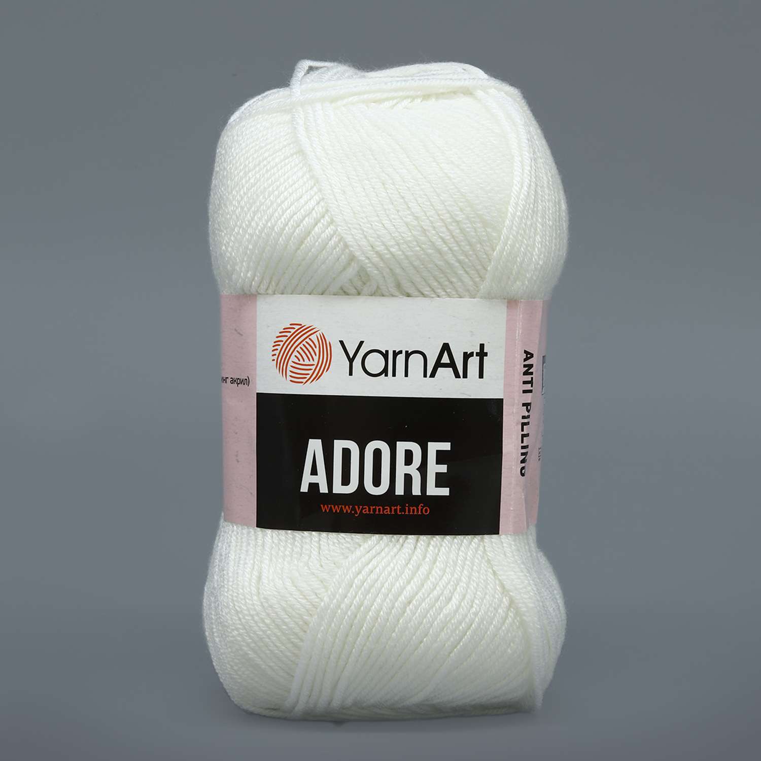 Пряжа для вязания YarnArt Adore 100 гр 280 м акрил с эффектом анти-пиллинга 5 мотков 330 белый - фото 5