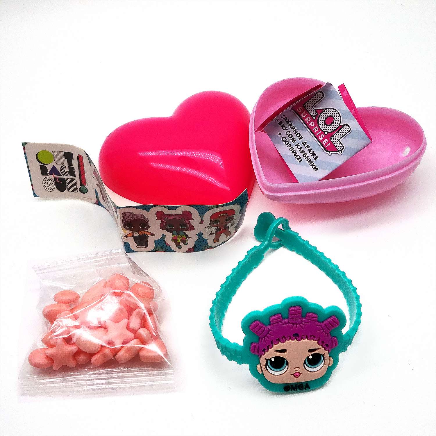 Сердце L.O.L. Surprise! с клубничным дражже 10г +игрушка в непрозрачной упаковке (Сюрприз) в ассортименте - фото 6