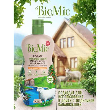Средство для мытья посуды BioMio мандарин 750мл