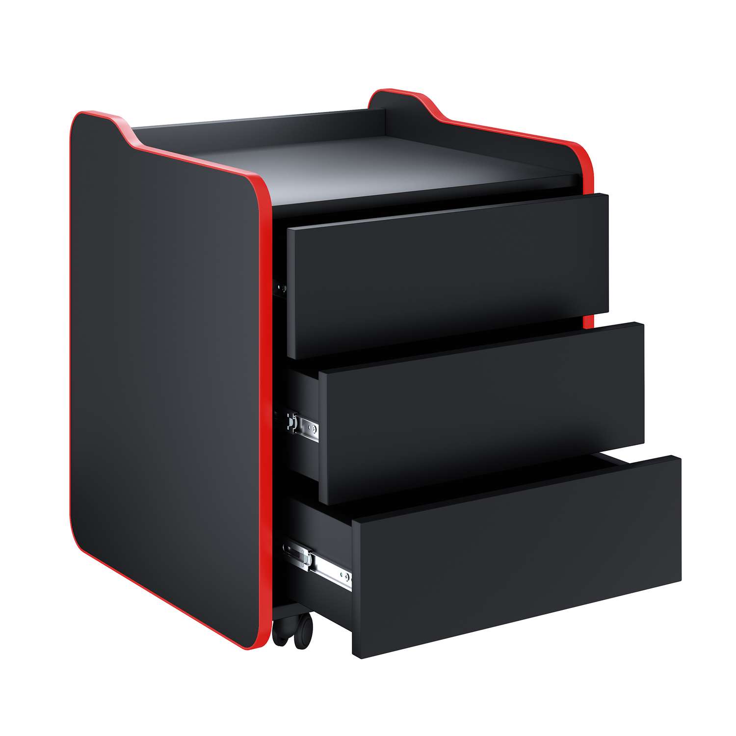 Тумба VMMGAME для игрового компьютерного стола CASE 50 BLACK RED - фото 2