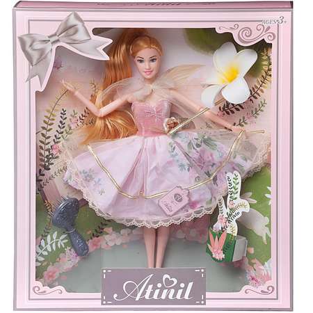 Кукла Atinil Junfa Весенняя свежесть в платье с розовым верхом и двухслойная юбкой с аксессуарами